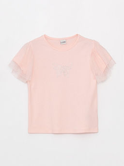 Bisiklet Yaka K?sa Kollu K?z ?ocuk Ti??rt