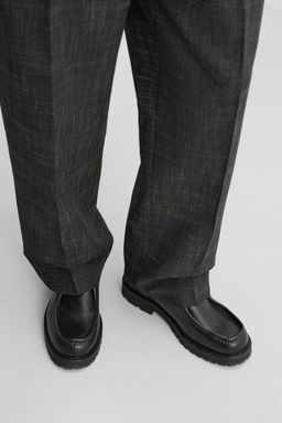 LEATHER MOC TOE SHOES - Zara фото 4