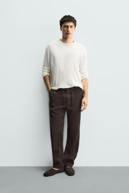 PANTAL?N RELAXED FIT ALGOD?N - LINO / Crudo