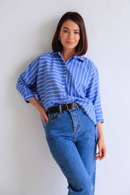 Martichelli Рубашка голубая в полоску  фото 2