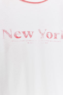 CAMISETA FLAM? MANGA RANGL?N / Blanco - Zara фото 7