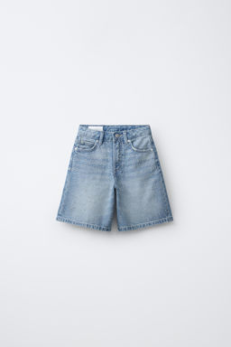 BERMUDA DENIM LARGA STRASS / Azul - Zara фото 3