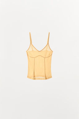 VEST TOP WITH TOPSTITCHING - Zara фото 12