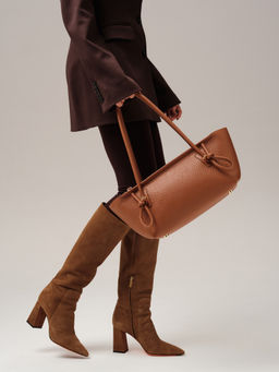 Кожаная сумка Linda DBR 31340 коричневый камень  фото 7