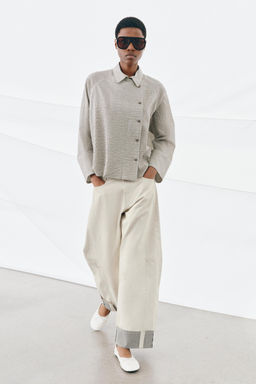 CAMISA ASIM?TRICA BOTONES ZW COLLECTION / Negro / Blanco - Zara фото 8