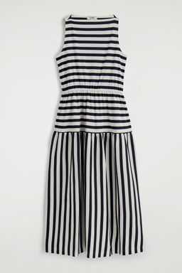 VESTIDO MIDI FRUNCIDO CON CUELLO BARCO - H&m фото 2