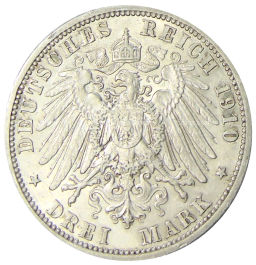 3 марки 1910 года A Германия (Любек)