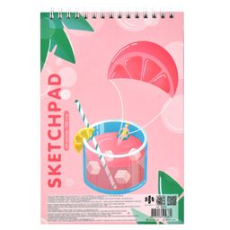 Скетчпад А5 148х210 мм, 60 л, блок - белый офсет 100 г/м2, арт. 59348 БОДРЯЩИЕ КОКТЕЙЛИ - Феникс+ фото 5