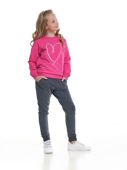 Костюм для девочки UD 7745 малина/графит