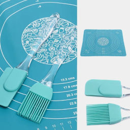 Набор для выпечки CLASSICA 3 предмета: кисточка, лопатка, коврик (силикон) арт.103587 - Mallony фото 6