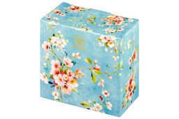 Розетка д/варенья 2 пр. 9,5*9,5*3 см 120 мл Яблоневый цвет на голубом NEW BONE CHINA - Elan gallery фото 24