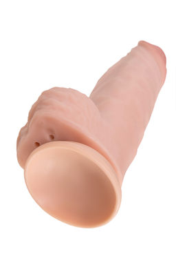 Страпон-гигант на креплении LoveToy, реалистичный, neoskin, телесный, 24,5 см, 6,7 см