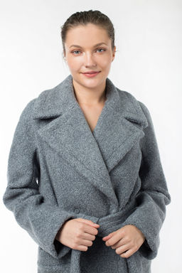 01-09985 Пальто женское демисезонное (пояс) - El podio фото 6