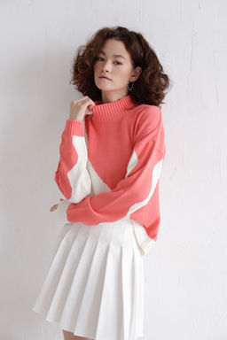 10080 Свитер кораллово-белый - Martichelli фото 3