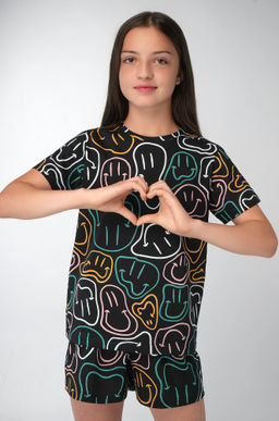 Хлопковая пижама для девочки с шортами Happyfox