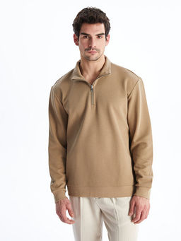 Dik Yaka Erkek Sweatshirt
