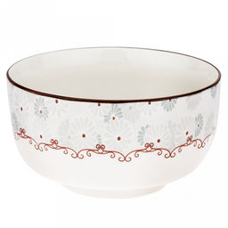 "Классика" Пиала фарфоровая 580мл, д12,7х7см, с деколью, отводка (Китай)