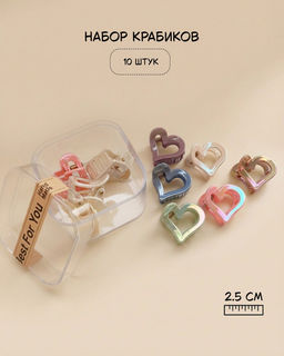Набор крабиков для волос в боксе (10 шт)