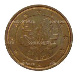 Монета 2 евроцента 2002 года D Германия