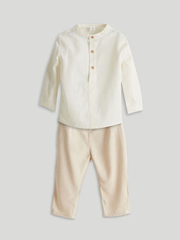 Keten Kar???ml? Erkek Bebek G?mlek