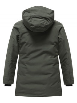 Парка зимняя подростковая для мальчика с капюшоном цвета хаки 9533Kh - Valianly фото 9