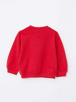 Bisiklet Yaka Uzun Kollu Bask?l? K?z Bebek Sweatshirt - Waikiki фото 2