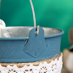 Кашпо «Ведёрко Линдберг», 10×10×10 см, синее