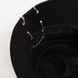Панама женская с цепочкой MINAKU, чёрная, размер 56-58