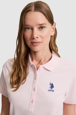 Kad_n A__k Pembe Polo Yaka Basic Ti__rt - U.s. polo assn фото 2