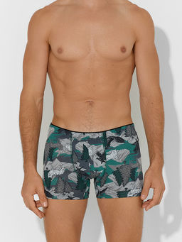 Цена за 2 штуки! Трусы боксеры мужские зеленые с принтом