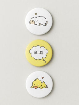 Набор значков 3 шт. iLikeGift "Relax"