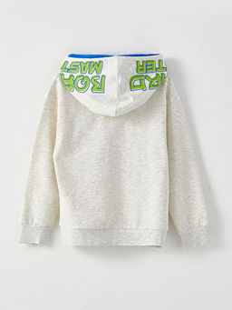 Kap??onlu Bask?l? Uzun Kollu Erkek ?ocuk Sweatshirt - Waikiki фото 2