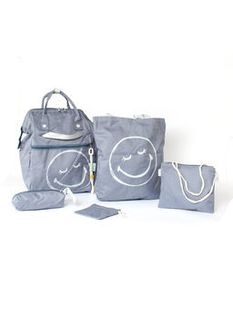Комплект MF-3056 (рюкзак+2шт сумки+пенал+монетница) 1отд, 4внеш+1внут/карм, голубой SALE 256472