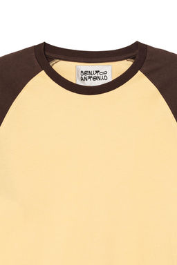CAMISETA CROPPED FIT COLOR BLOCK / Khaki