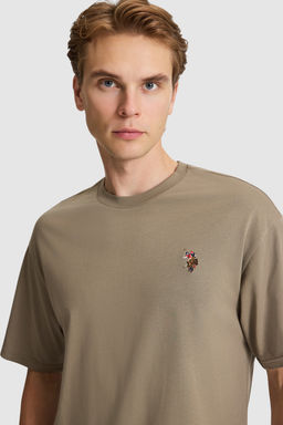 Erkek Haki Comfort Fit Bisiklet Yaka Basic Ti__rt - U.s. polo assn фото 2