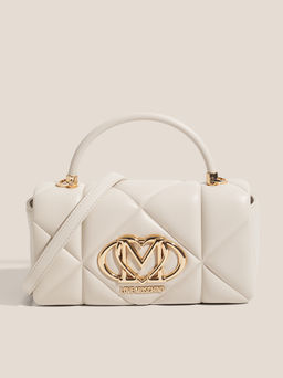Женская сумка с ручкой LOVE MOSCHINO EMBOSSED Q Артикул 4561080, молочно-белый