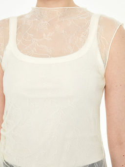 Asimetrik Kesim Dantel Kad?n Tunik