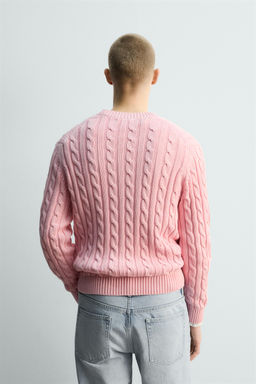 V-NECK CABLE KNIT JUMPER LIMITED EDITION - Zara фото 3