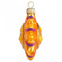 Елочная игрушка фигурка стеклянная Солнышко-1 6,9х3,5х8,4см, ручная художественная роспись, подарочная упаковка (Россия) - Домашняя мода фото 3