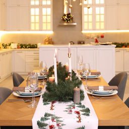 Дорожка для сервировки 50*150 см, хлопок 100% (Очарование нового года)