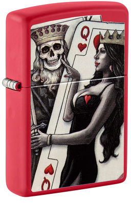 Зажигалка ZIPPO Король скелетов и королева красоты | Skull King Queen Beauty 48624