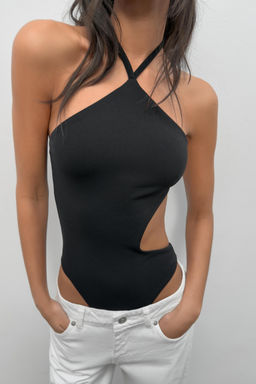 BODY HALTER CUT OUT PUNTO STRETCH / Negro - Zara фото 2