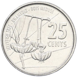 Монета 25 центов 2016 года Сейшелы