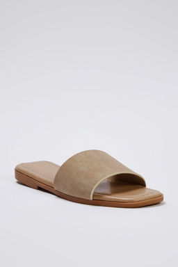 Trendyol Shoes Vizon Biyeli Duz Kad?n Terlik TAKSS25TE00014 - Trendyolmilla фото 3