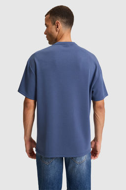 Erkek _ndigo Oversize Bisiklet Yaka Ti__rt - U.s. polo assn фото 5