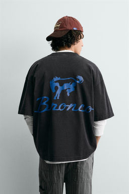 WASHED T-SHIRT WITH CONTRAST FORD  PRINT - Zara фото 11