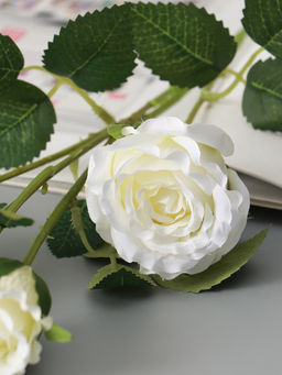 Цветы искусственные "Роза Августина галант" d-6 см 55 см, белый