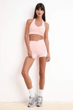 Pembe Buzgu Detayl? Orme Spor Sort/K?sa Tayt THMSS26TY00015