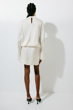 Vestido drapeado de sat?n - H&m фото 3