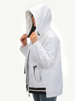 H9270 WHITE Куртка демисезонная женская (100 гр. синтепон) - Фабричный китай фото 10